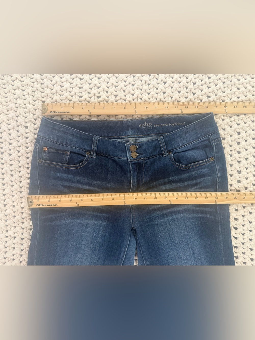 New York & Company Soho Boyfriend Dark Indigo Skinny Leg Jeans - Picture 4 of 9